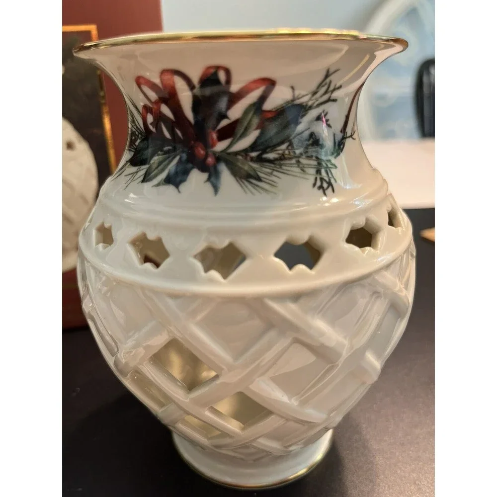 NIB - Lenox Winter Greetings Fragrance Warmer Yankee Candle Vanilla Tart Wax - Picture 5 of 12